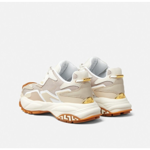Versace Mercury Women’s White/Beige Sneakers 9 US (39 Euro) 1016318 NIB $890 - Picture 3 of 16